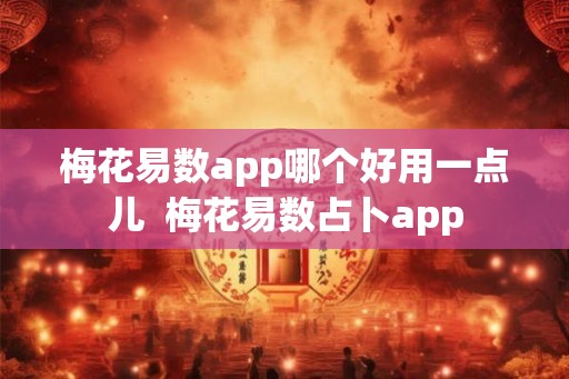 梅花易数app哪个好用一点儿  梅花易数占卜app