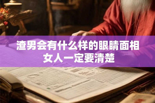 渣男会有什么样的眼睛面相 女人一定要清楚