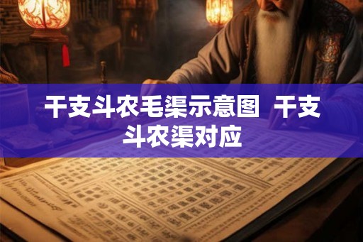 干支斗农毛渠示意图  干支斗农渠对应