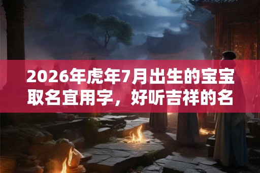 2026年虎年7月出生的宝宝取名宜用字，好听吉祥的名字精选！