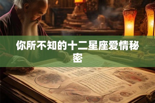 你所不知的十二星座爱情秘密