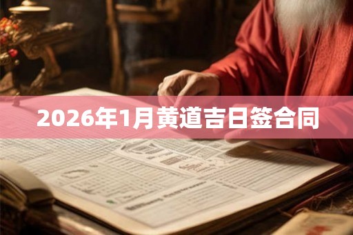2026年1月黄道吉日签合同