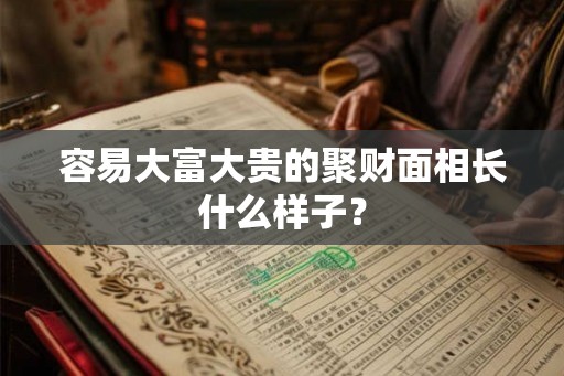 容易大富大贵的聚财面相长什么样子？
