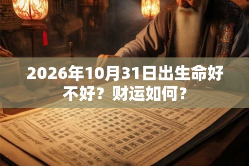 2026年10月31日出生命好不好？财运如何？