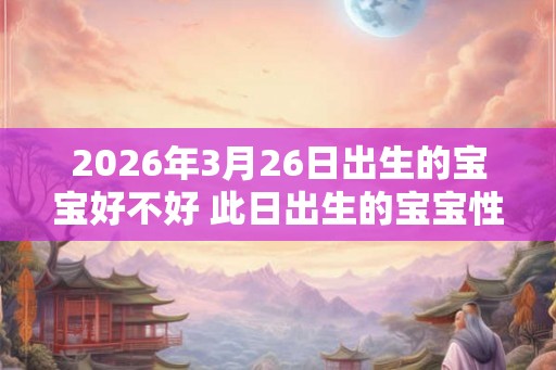 2026年3月26日出生的宝宝好不好 此日出生的宝宝性格 2026年3月26日出生的宝宝好不好 此日出生的宝宝性格