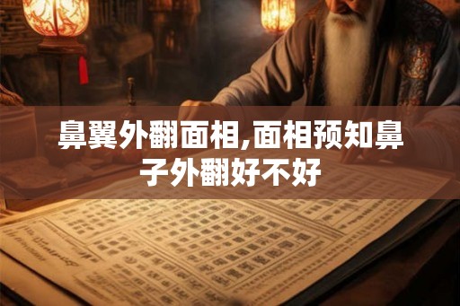 鼻翼外翻面相,面相预知鼻子外翻好不好