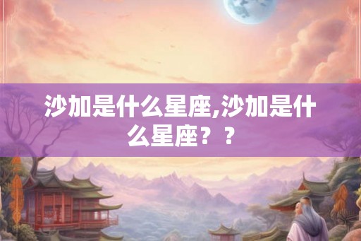 沙加是什么星座,沙加是什么星座？？