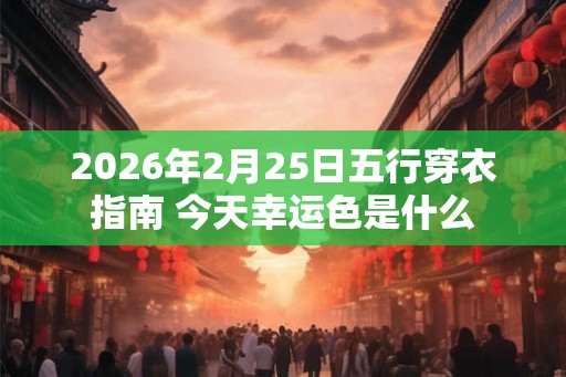 2026年2月25日五行穿衣指南 今天幸运色是什么