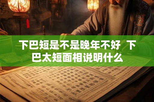 下巴短是不是晚年不好  下巴太短面相说明什么