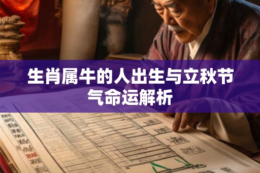 生肖属牛的人出生与立秋节气命运解析