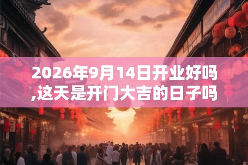 2026年9月14日开业好吗,这天是开门大吉的日子吗
