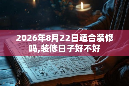 2026年8月22日适合装修吗,装修日子好不好