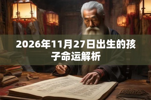 2026年11月27日出生的孩子命运解析