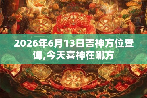 2026年6月13日吉神方位查询,今天喜神在哪方