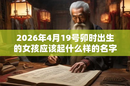 2026年4月19号卯时出生的女孩应该起什么样的名字