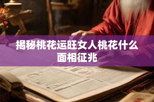 揭秘桃花运旺女人桃花什么面相征兆 揭秘桃花运旺女人桃花什么面相征兆