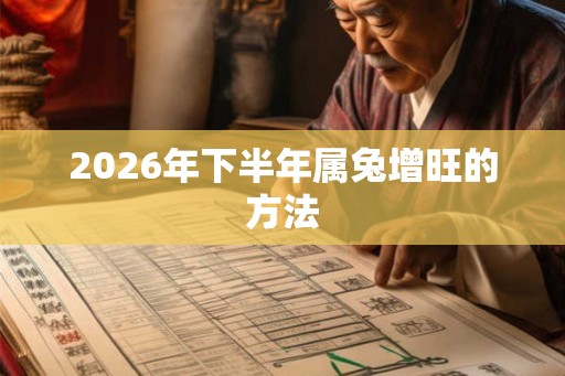 2026年下半年属兔增旺的方法