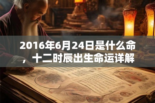 2016年6月24日是什么命，十二时辰出生命运详解