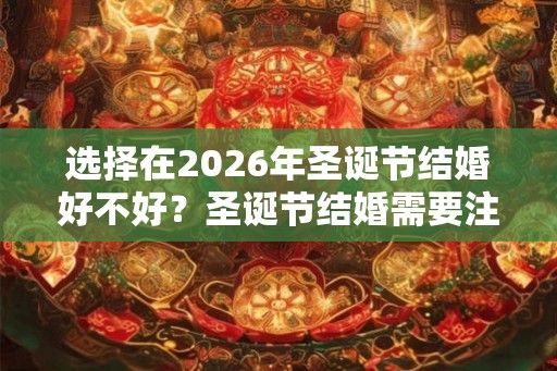 选择在2026年圣诞节结婚好不好?圣诞节结婚需要注意些什么? 选择在2026年圣诞节结婚好不好?圣诞节结婚需要注意些什么?