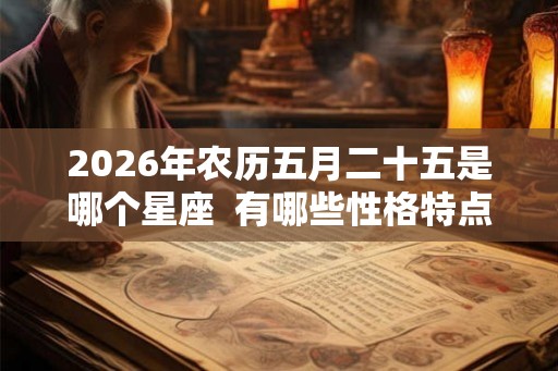 2026年农历五月二十五是哪个星座  有哪些性格特点