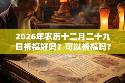 2026年农历十二月二十九日祈福好吗?可以祈福吗? 2026年农历十二月二十九日祈福好吗?可以祈福吗?