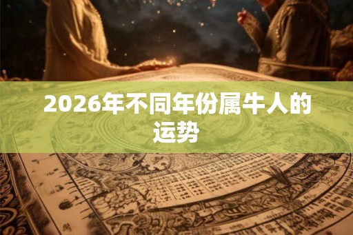 2026年不同年份属牛人的运势