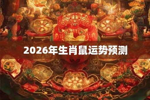 2026年生肖鼠运势预测 2026年生肖鼠运势预测
