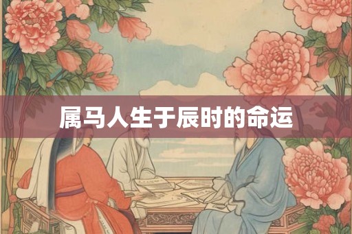 属马人生于辰时的命运