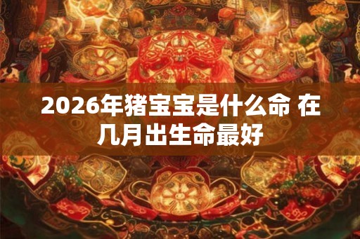 2026年猪宝宝是什么命 在几月出生命最好