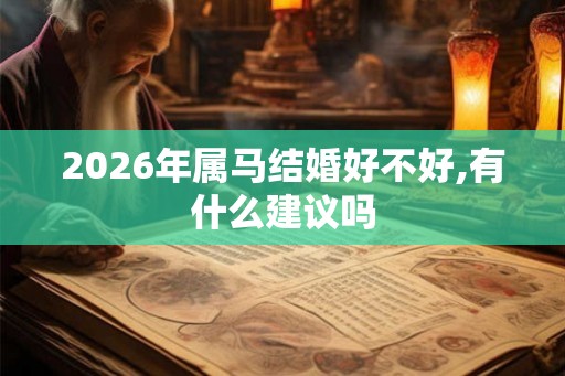 2026年属马结婚好不好,有什么建议吗