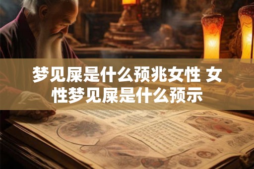 梦见屎是什么预兆女性 女性梦见屎是什么预示
