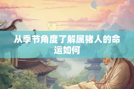 从季节角度了解属猪人的命运如何
