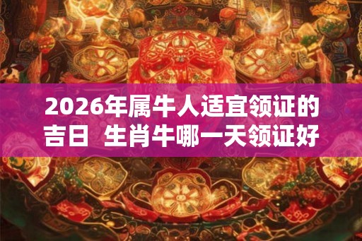2026年属牛人适宜领证的吉日  生肖牛哪一天领证好