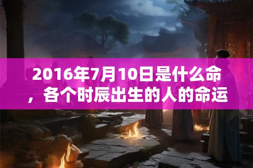 2016年7月10日是什么命，各个时辰出生的人的命运