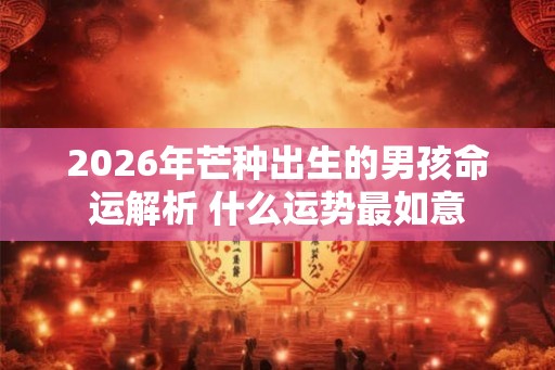 2026年芒种出生的男孩命运解析 什么运势最如意