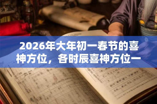 2026年大年初一春节的喜神方位，各时辰喜神方位一览