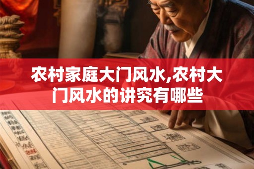 农村家庭大门风水,农村大门风水的讲究有哪些