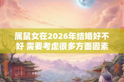 属鼠女在2026年结婚好不好 需要考虑很多方面因素