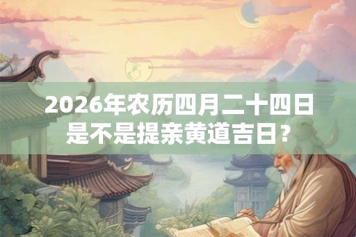 2026年农历四月二十四日是不是提亲黄道吉日？