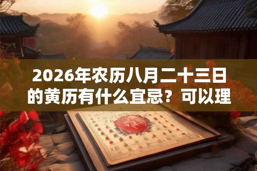 2026年农历八月二十三日的黄历有什么宜忌？可以理发吗？