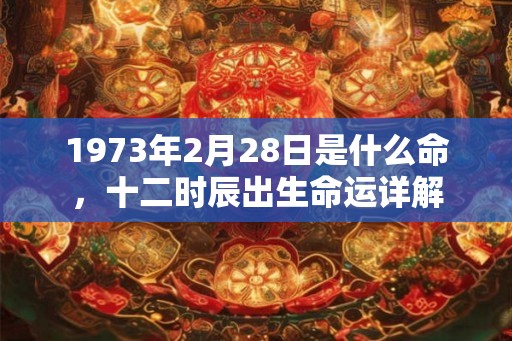 1973年2月28日是什么命，十二时辰出生命运详解