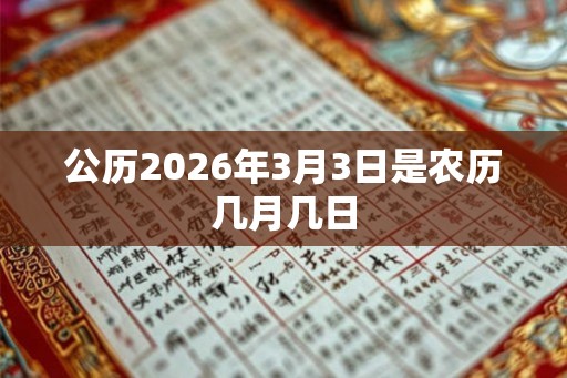 公历2026年3月3日是农历几月几日