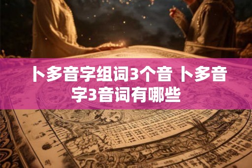 卜多音字组词3个音 卜多音字3音词有哪些