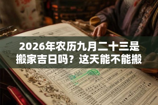 2026年农历九月二十三是搬家吉日吗？这天能不能搬新家