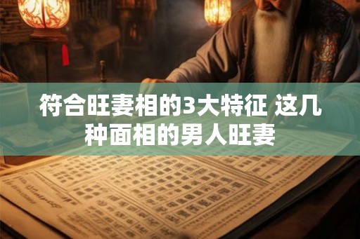 符合旺妻相的3大特征 这几种面相的男人旺妻