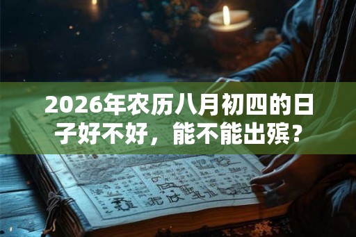 2026年农历八月初四的日子好不好,能不能出殡? 2026年农历八月初四的日子好不好,能不能出殡?