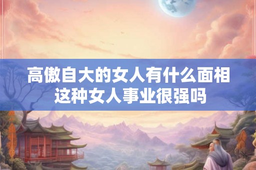 高傲自大的女人有什么面相 这种女人事业很强吗