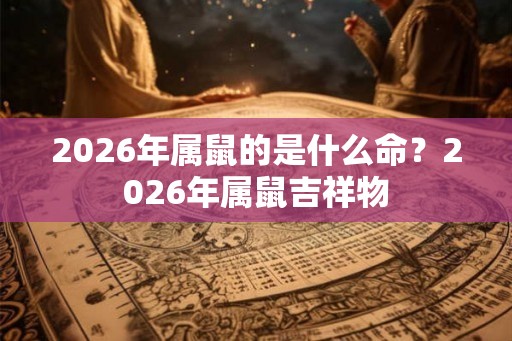 2026年属鼠的是什么命？2026年属鼠吉祥物