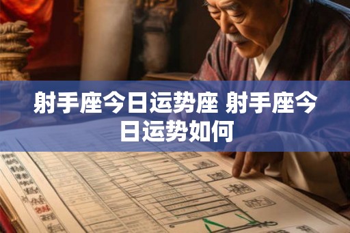 射手座今日运势座 射手座今日运势如何