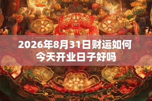2026年8月31日财运如何 今天开业日子好吗